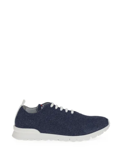 Kiton lace-up knitted sneakers Blue USSFITSN0084772