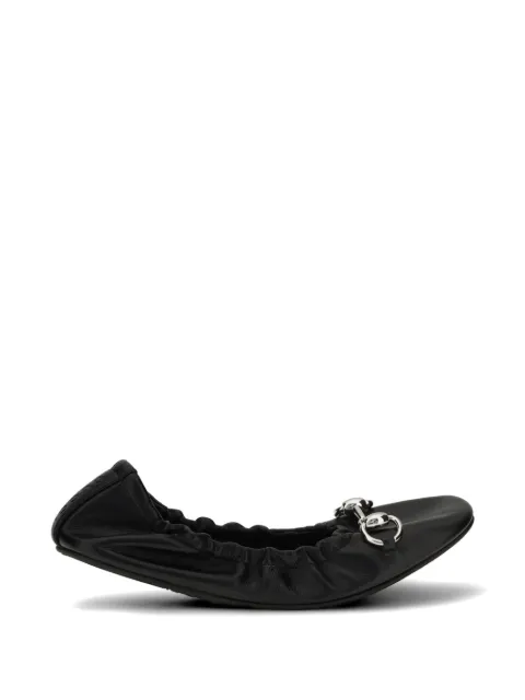 Gucci Prima leather ballet flats Black 875322AAF3Q