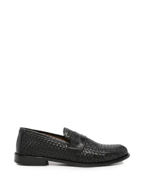 Marechiaro 1962 woven-design leather loafers Black 7768