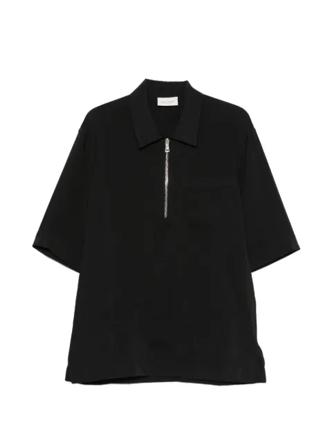 YES LONDON quarter-zip short-sleeve polo shirt Blue XCM7248
