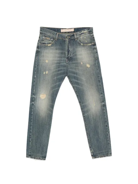 YES LONDON distressed slim jeans Blue XJ3232