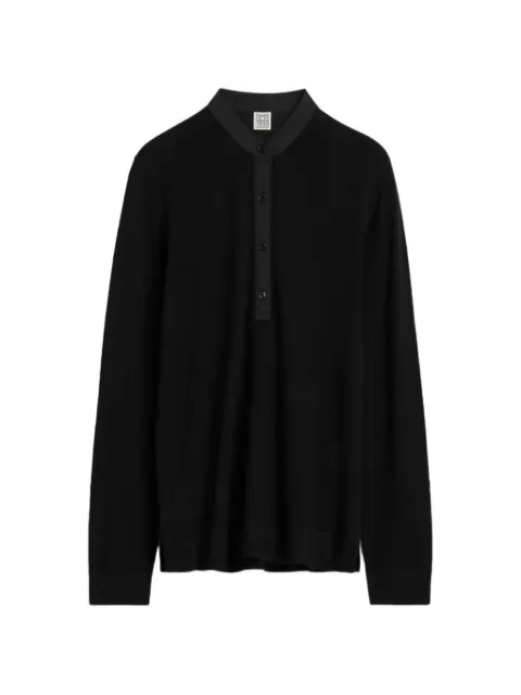 TOTEME button-placket sweater Black 253WRT0524YA0190