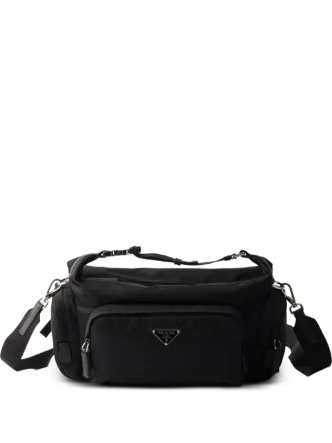 Prada Re-Nylon and Saffiano-leather shoulder bag Black 2VH213VOOO2DMG