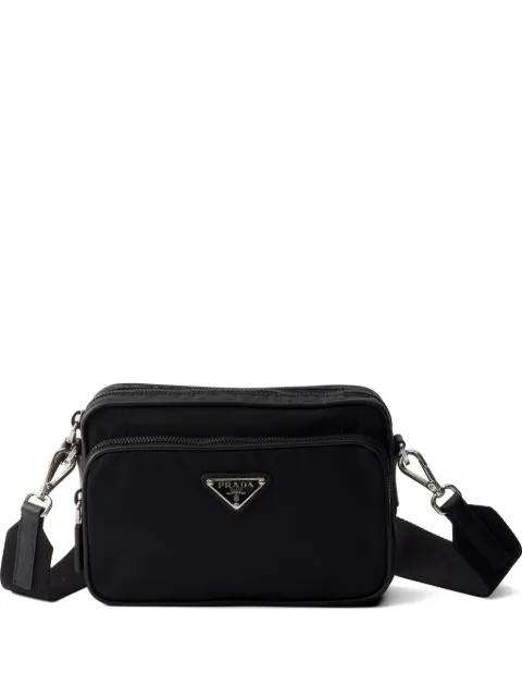 Prada Re-Nylon and Saffiano leather shoulder bag Black 2VH170VXOO2DMH