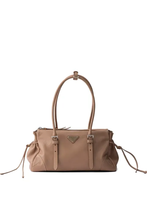 Prada Bonnie medium antiqued leather tote bag Neutrals 1BG628VOOO2HF2