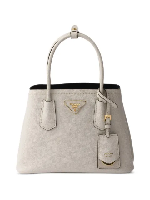 Prada double small Saffiano leather bag Neutrals 1BG443VXOG2A4A