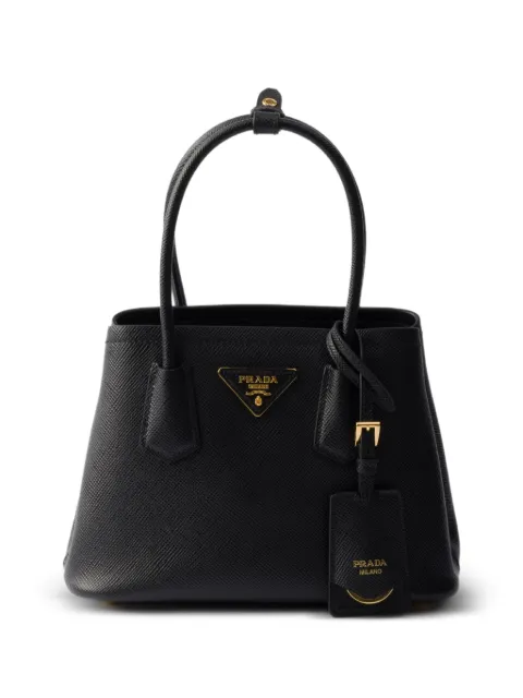 Prada double Saffiano leather mini-bag Black 1BA497VOOO2A4A