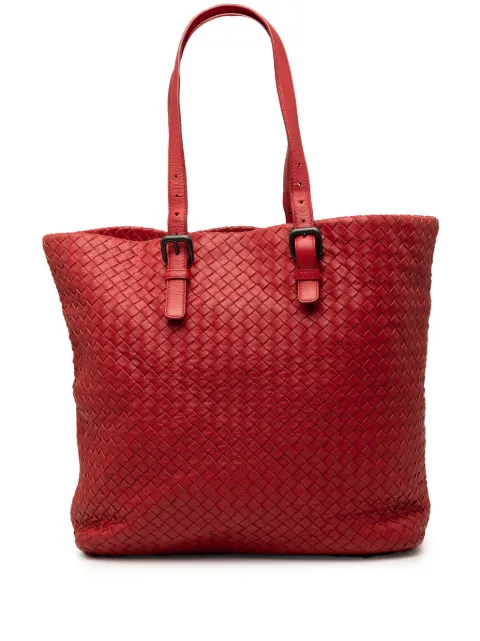 Bottega Veneta Pre-Owned 2012-2026 Nappa Intrecciato tote bag Red YSTU5T5S47ORI3AR