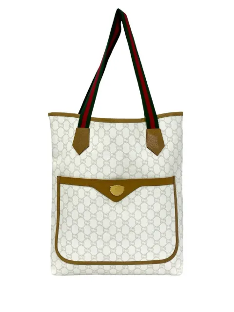 Gucci Pre-Owned 20th Century GG Plus Web tote bag White 23Z7BFSXEOEXSVJG