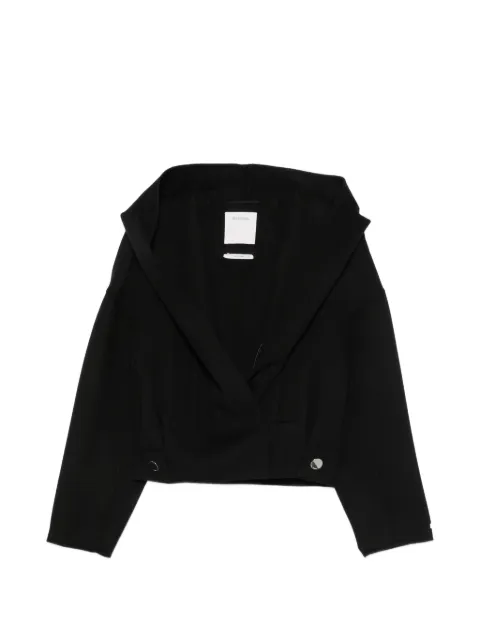 Sportmax hooded cropped coat Black 2622086021