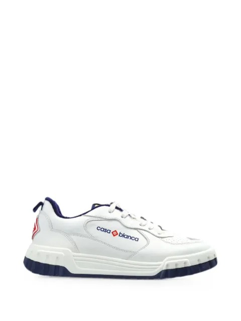 Casablanca logo-patch leather sneakers White APF26SNK01703M