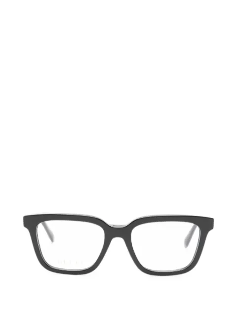 Gucci Eyewear logo-plaque square-frame glasses Black GG2180O
