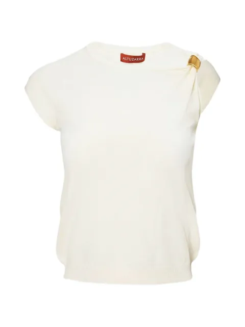 Altuzarra Rinaldi metallic-detail top Neutrals PF268412