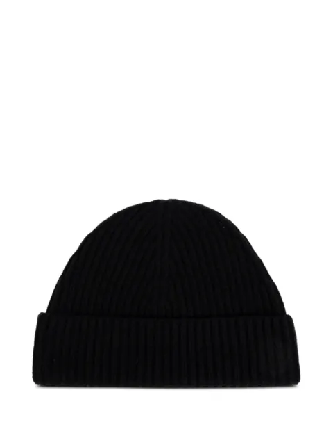 Jil Sander ribbed-knit turn-up brim beanie hat Black J22ZZ0146J14848