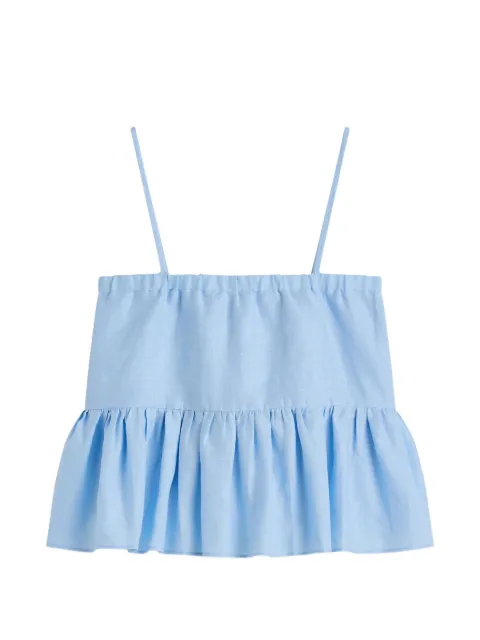 Scanlan Theodore peplum spaghetti-strap blouse Blue H5234131PALEBLUE