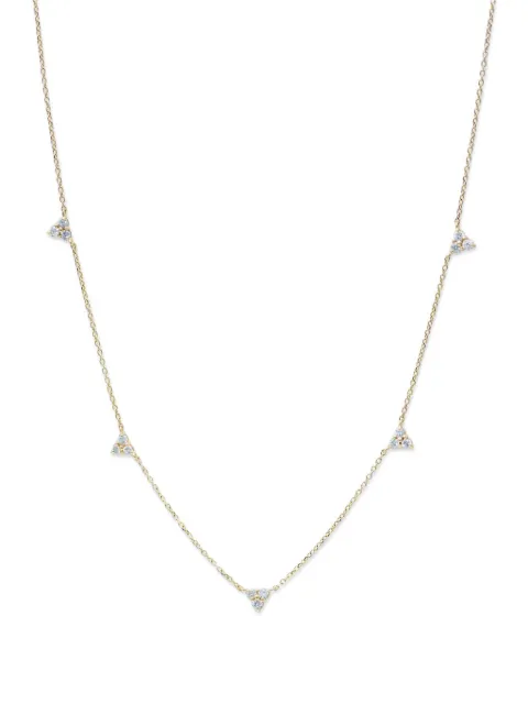Anzie Cléo diamond station necklace Gold 4874D