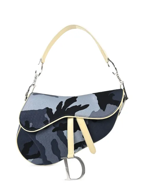 Christian Dior Pre-Owned 2002 Camouflage Saddle handbag Blue 155646