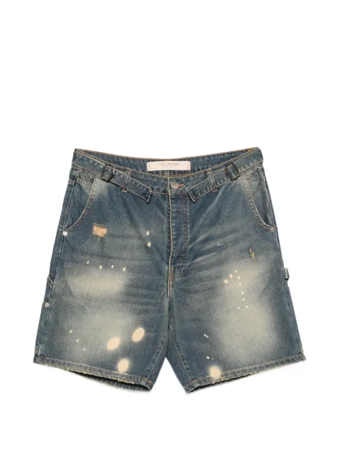 YES LONDON distressed bleached shorts Blue XS4307