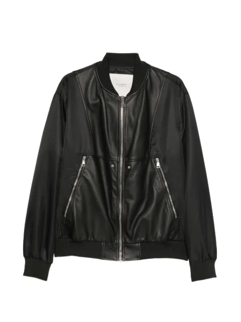 YES LONDON leather-panelled bomber jacket Black XG5281