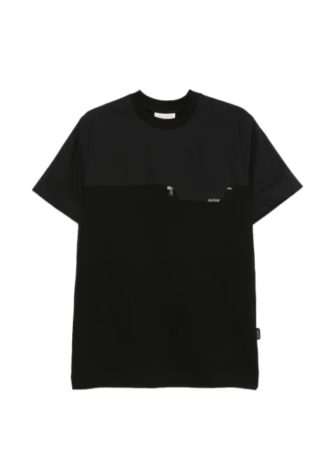 YES LONDON zip-pocket panelled T-shirt Black XM4268