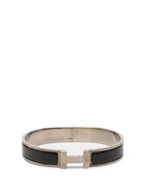 Hermès Pre-Owned 20th Century Narrow Enamel Clic H Bracelet PM costume bracelet Black 6YYI9IJ7LAYVSKDT