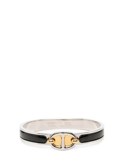 Hermès Pre-Owned 2000-2026 Mini Enamel Clic Chaine d Ancre Bracelet PM costume bracelet Black DXUNF5QD4S7FH9J6