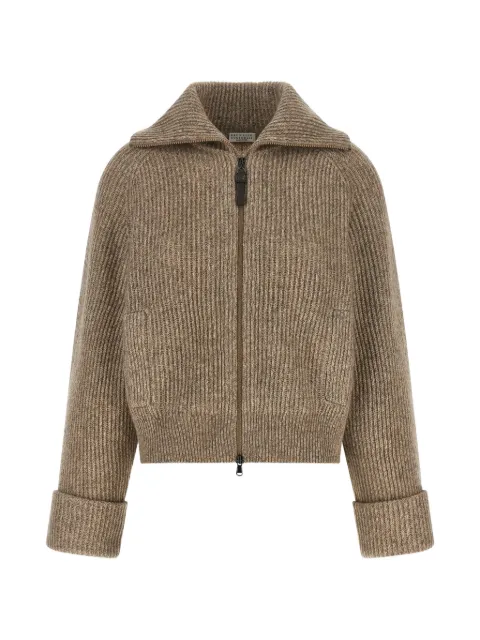 Brunello Cucinelli Monile English rib-stitch cardigan Neutrals MTX755606PC9928