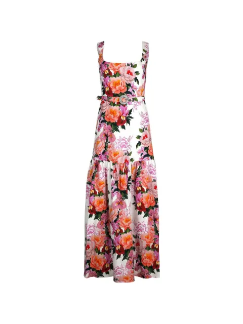 Borgo De Nor Davie floral-print dress White DAVIEPEONYDRIP