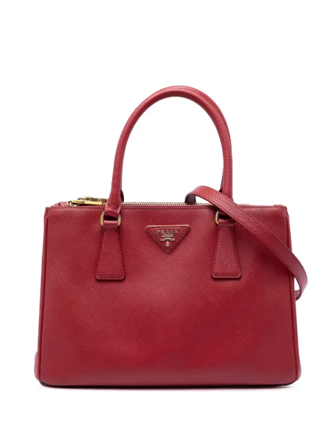 Prada Pre-Owned 2013-2026 Medium Saffiano Lux Galleria Double Zip satchel Red V6MIAO2T25VYPY4S
