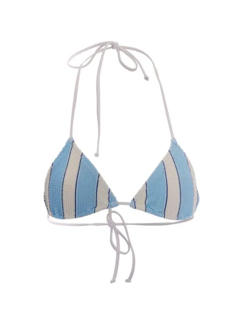 MC2 Saint Barth striped crinkle bikini top Blue LEH000503810L