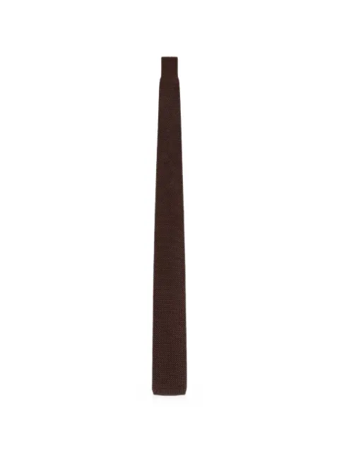 FURSAC knitted silk tie Brown FHACR00151