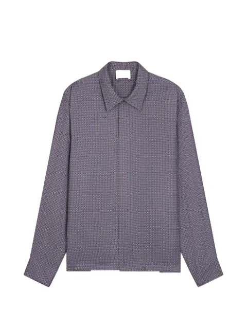 FURSAC polka-dot long-sleeve shirt Grey FHPCH00390