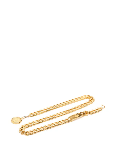 CHANEL Pre-Owned 1950-1970 Gold Plated CC Medallion Chain Link belt Gold V9SFNV0OIP2ENDR2
