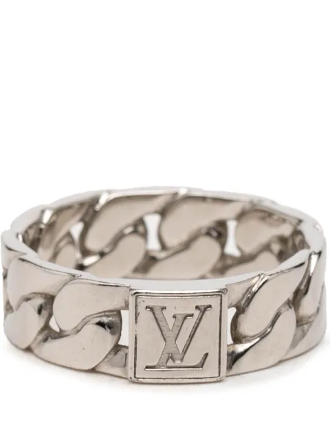 Louis Vuitton Pre-Owned 2023 Brass Mosaic Chain Ring costume ring Silver HJ3OAGT0GX348HEG