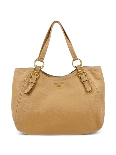 Prada Pre-Owned 1990-2000s buckle-detail tote bag Neutrals 187456