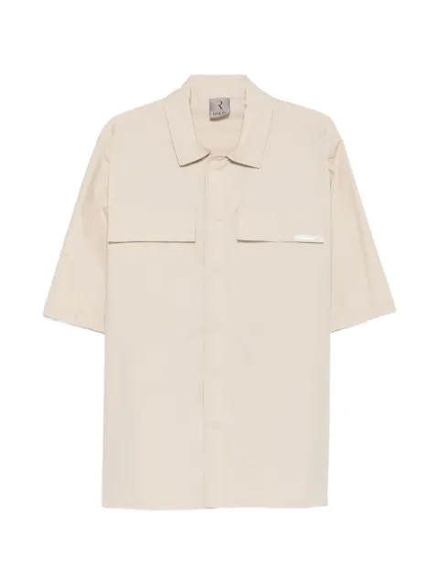 Rhun short-sleeve flap-pocket shirt Neutrals PE2601
