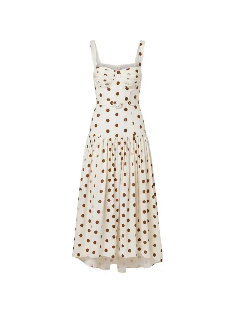 Nicholas Drenica dress - ivory / spice polka-dot Neutrals S26D2278LB