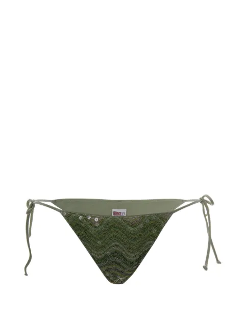 MC2 Saint Barth Rachel sequin-embellished bikini bottoms Green MRL0001