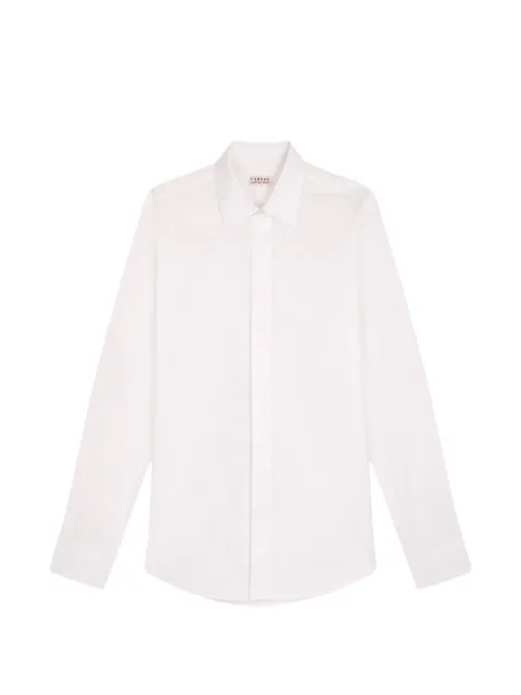 FURSAC concealed-placket long-sleeve shirt White FHPCH00380