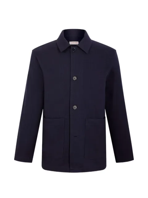 FURSAC button-up patch-pocket overshirt Blue FHPVE00320