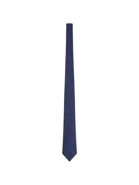 FURSAC geometric-pattern silk tie Blue FHACR00144