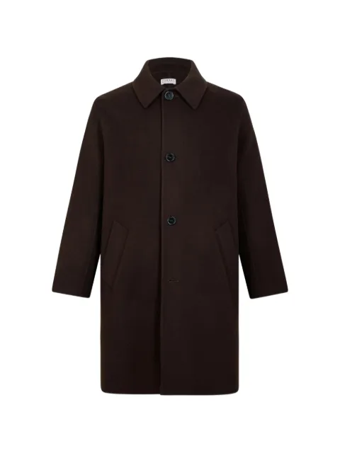 FURSAC wool button-front overcoat Brown FHPOU00128