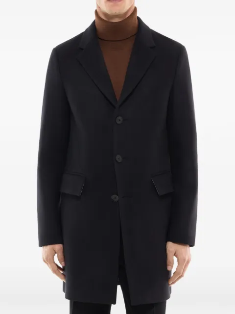 FURSAC button-fastening overcoat Black FHPOU00129