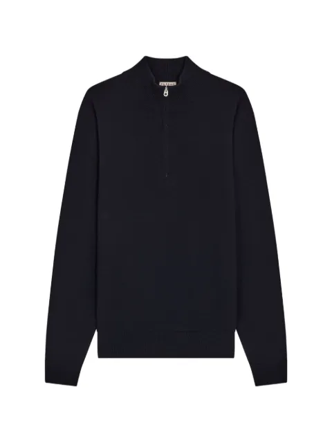 FURSAC quarter-zip wool sweater Blue FHPPU00152