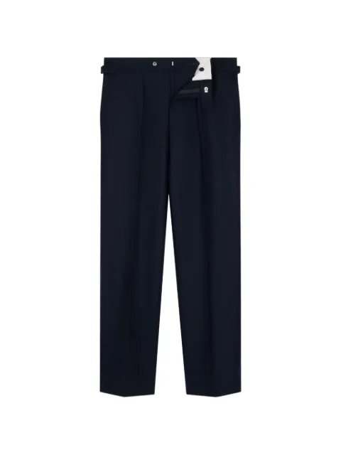 FURSAC herringbone pleated tailored trousers Blue FHPPA00276
