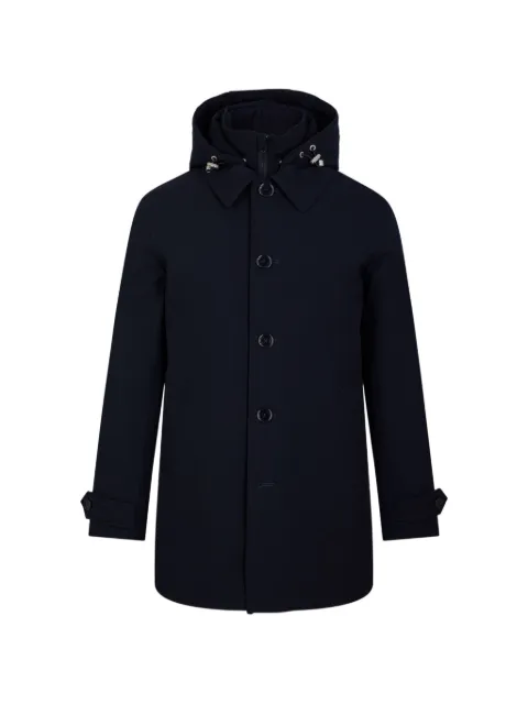 FURSAC hooded button-up parka Blue FHPOU00153