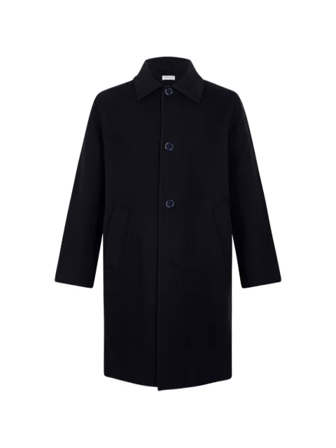 FURSAC button-up wool overcoat Blue FHPOU00128