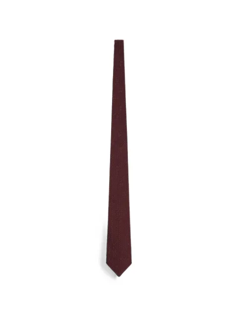 FURSAC geometric-pattern silk tie Red FHACR00143