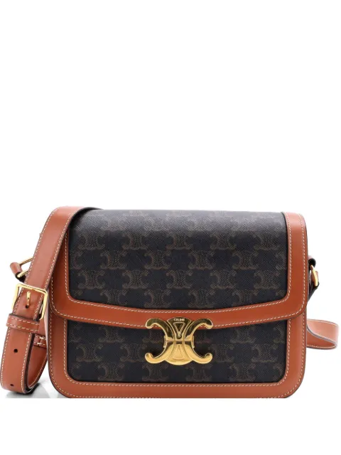 Celine Pre-Owned Triomphe Triomphe Coated Canvas Medium shoulder bag Brown MXNA6GU9BJ0I7STD