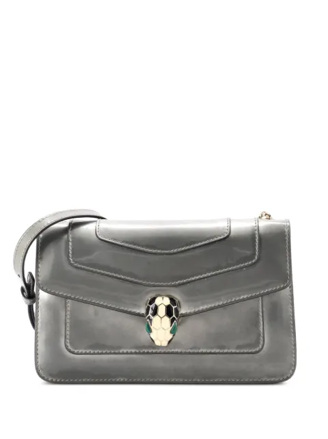 Bvlgari Pre-Owned Serpenti Forever Metallic Leather Small shoulder bag Grey IFDD4450J8Y0WCCA
